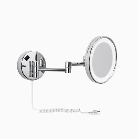 XINYUDE Wall mounted LED Lighted Vanity Makeup Mirror with 3x magnification,Chrome Finish and 8 Inch